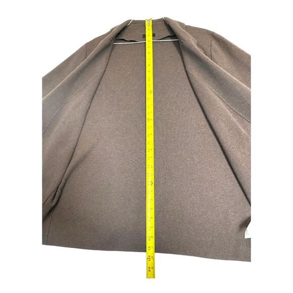 Quince Heathered Brown Open Front Cardigan - Picture 3 of 15